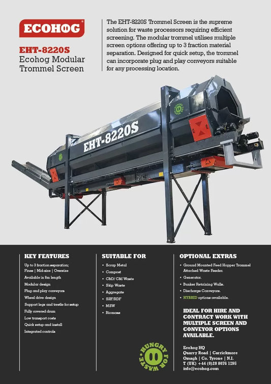 Enhance Scrap and Waste Processing Efficiency with the EcoHog EHT-8220S Trommel Screen