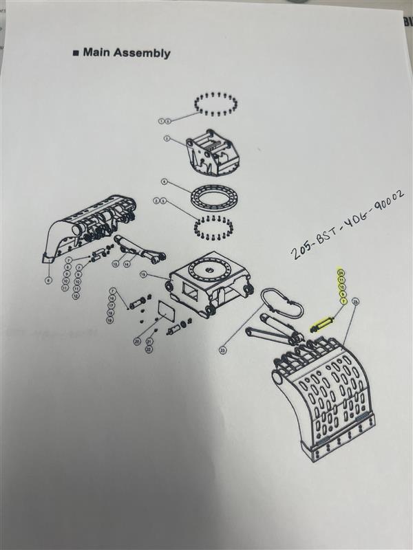 ProLift YDG Cylinder link pin with stop and hardware