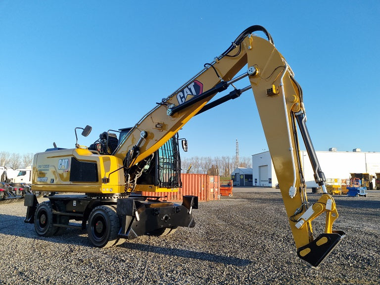 Caterpillar MH 3022 Material Handler with two piece boom and stick with bucket linkage