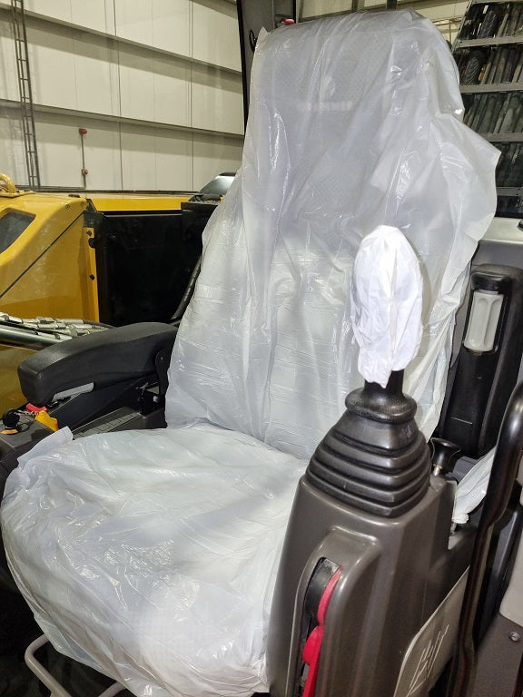 Caterpillar material handler seat inside cab