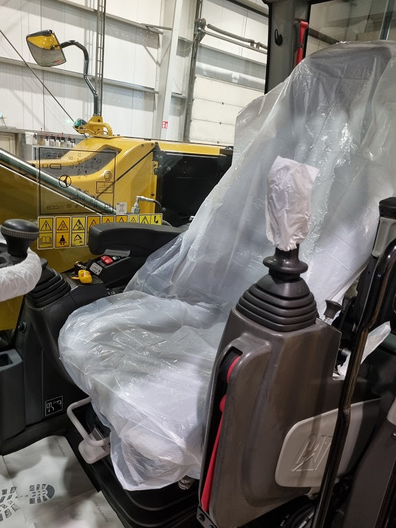 Refurbished cab inside Caterpillar MH 3024 material handler