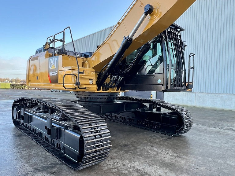 Caterpillar 349 size heavy duty wide variable gauge undercarriage 24" track shoes, full length track guard