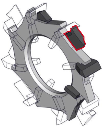 Shredder Teeth "Hook" 1175