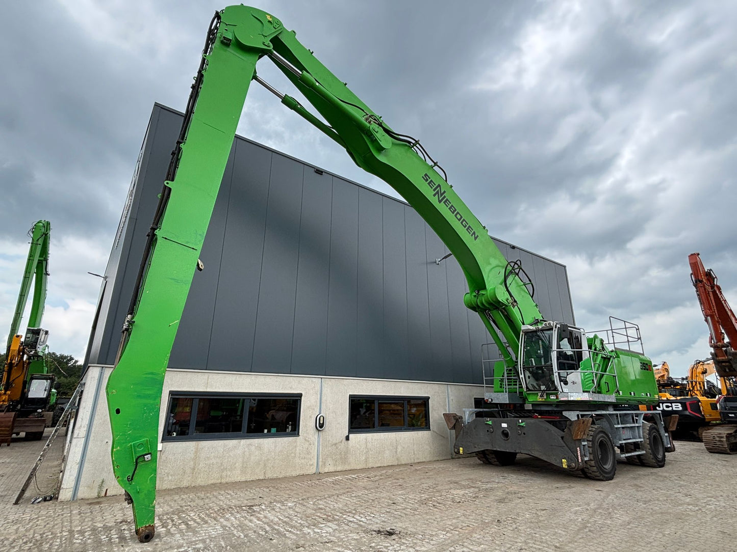 65 foot B20 material handling boom and stick on a Sennebogen 850M E