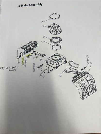 ProLift YDG Grapple: cylinder pin with stop and hardware