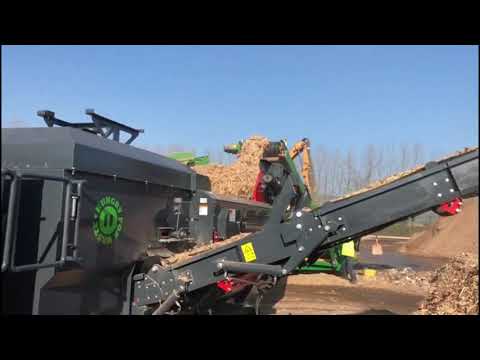 Tracked eddy current video processing waste material